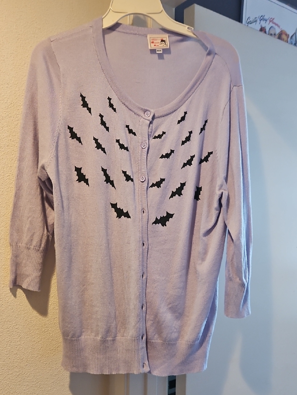 Mischief Made Lavendar Sweater With Bats 3XL